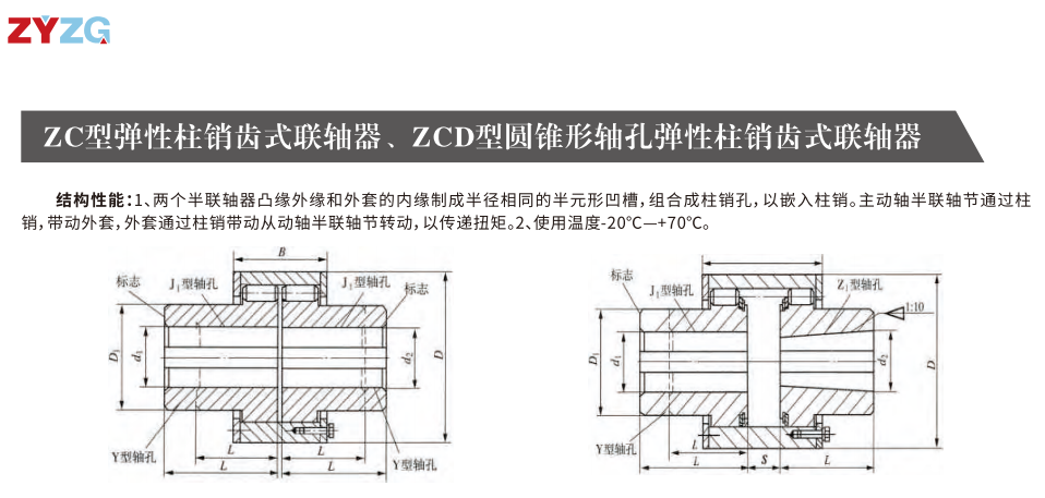 ZC型彈性柱銷齒式聯軸器